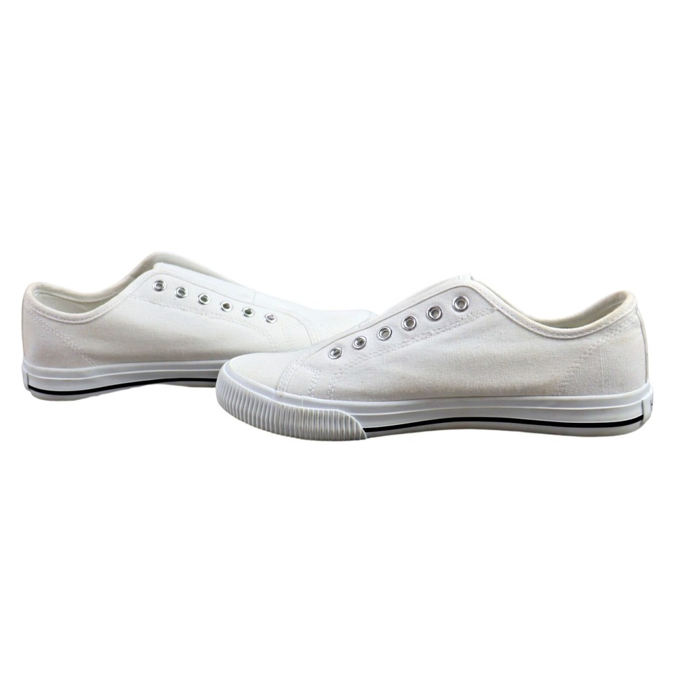 Hurley Chloe Shoes Womens Size 6.5 White Slip-On Canvas Flats Casual Lightweight